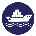 Export Packaging Icon Blue