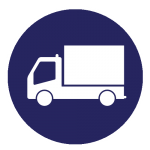 Transportation Services Icon Blue